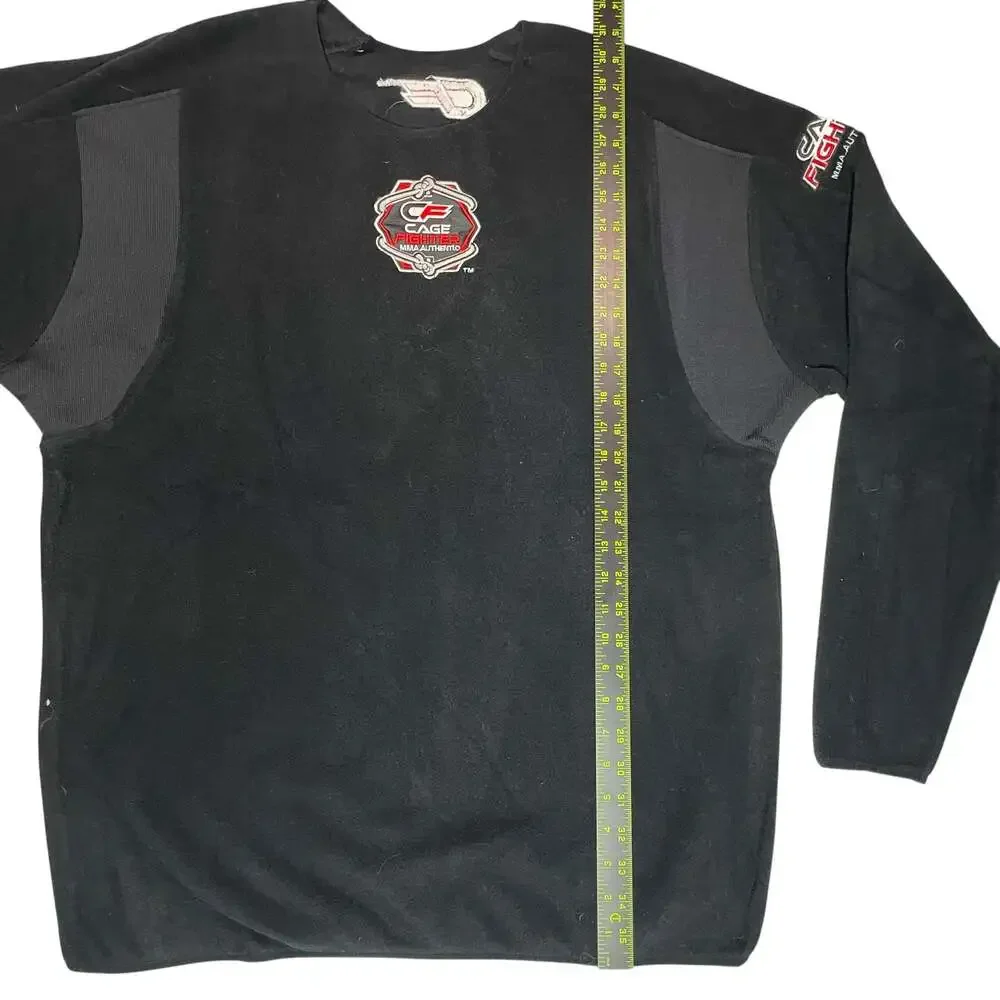 Cage Fighter MMA Authentic Black Fleece Pullover Sweatshirt Men’s XL